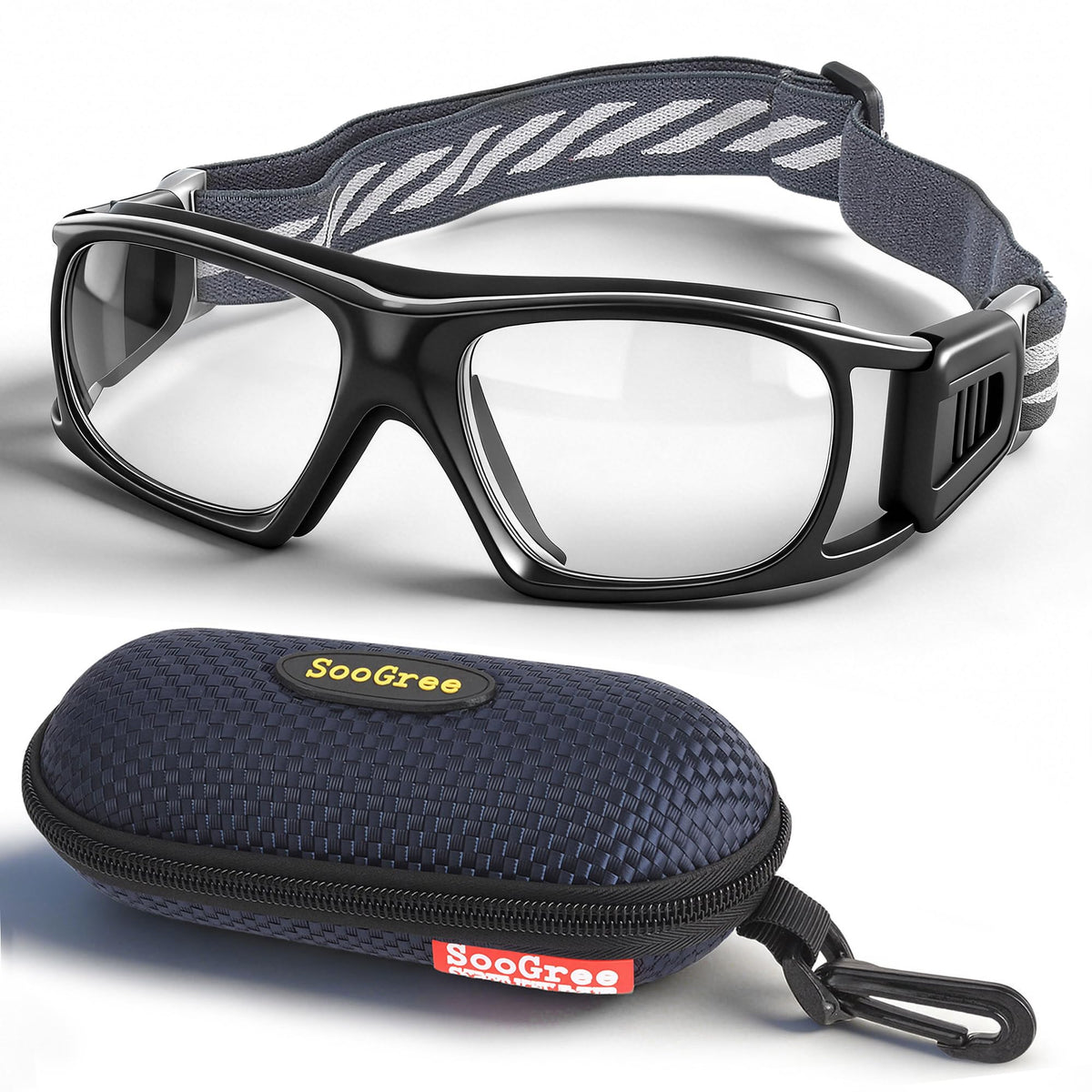 SooGree Sport Glasses for Men Women Basketball Football Sport Goggles Anti Fog Shock Collision Wearable Glasses
