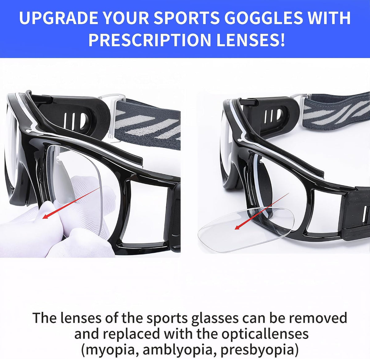"N/A" Basketball Sports Goggles Men Racquetball Soccer Football Eyewear Protective Glasses Shock Collision Lens Replaceable