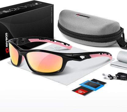 RIVBOS Womens Polarized Sports Sunglasses UV400 for Driving Cycling RB833