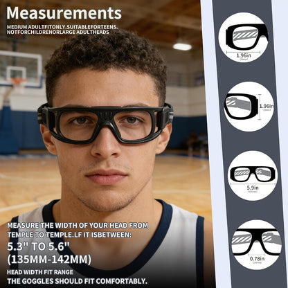 "N/A" Basketball Sports Goggles Men Racquetball Soccer Football Eyewear Protective Glasses Shock Collision Lens Replaceable