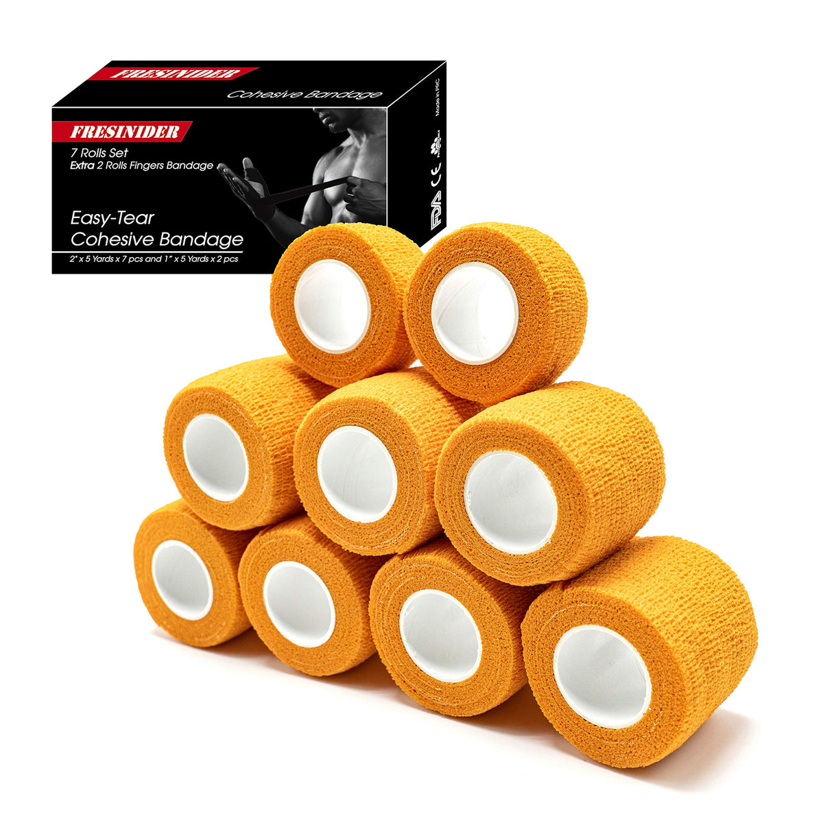 FRESINIDER 16 Rolls Self Adhesive Wrap Athletic Tape Gauze,Medical Bandage,Breathable Elastic Cohesive Bandage for Sports Injury & Pet (Camo)