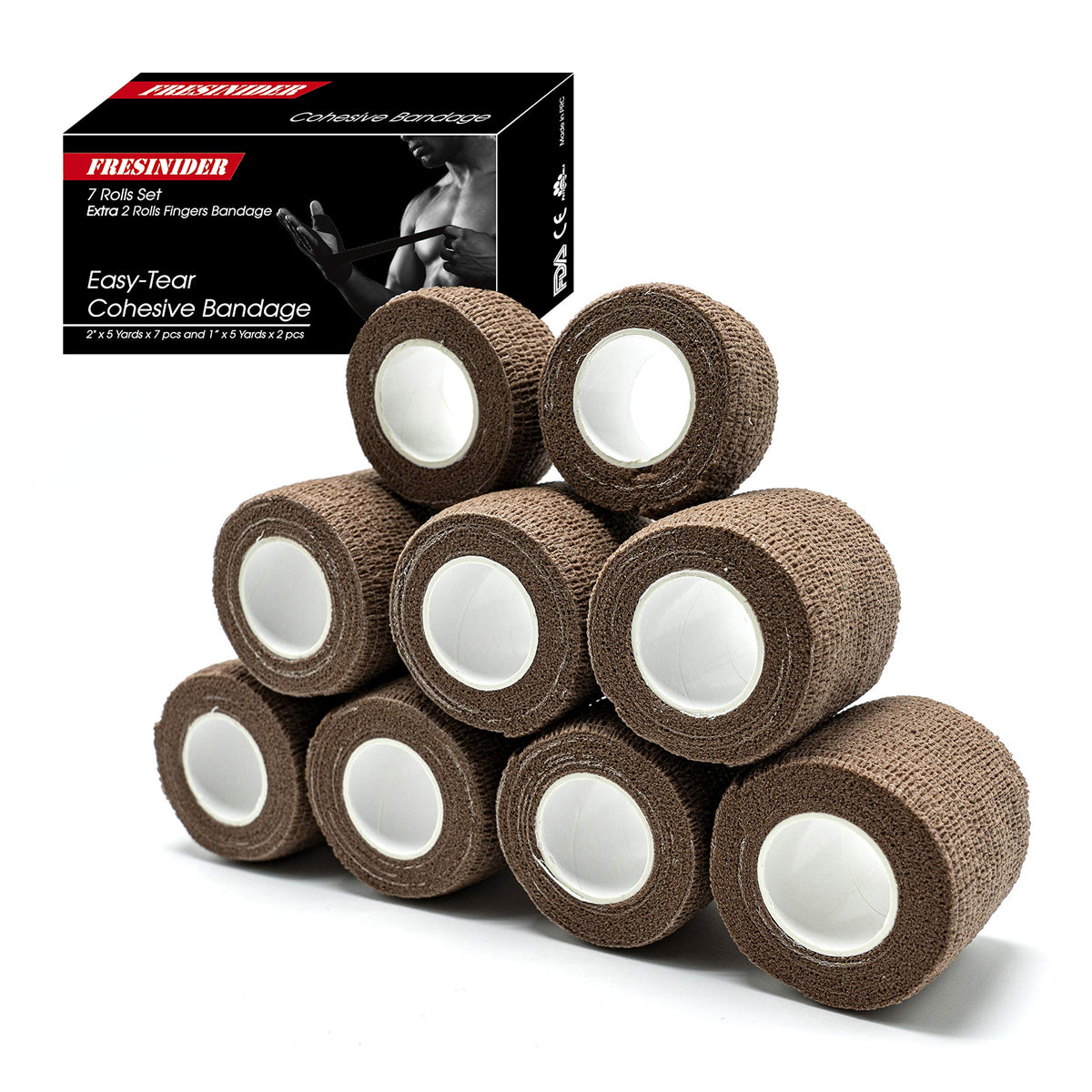 FRESINIDER 16 Rolls Self Adhesive Wrap Athletic Tape Gauze,Medical Bandage,Breathable Elastic Cohesive Bandage for Sports Injury & Pet (Camo)
