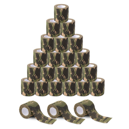 Sensi Wrap Grip Cover Sports Self Bandage Rolls 2-inch x 5-Yards 24pcs (Black)